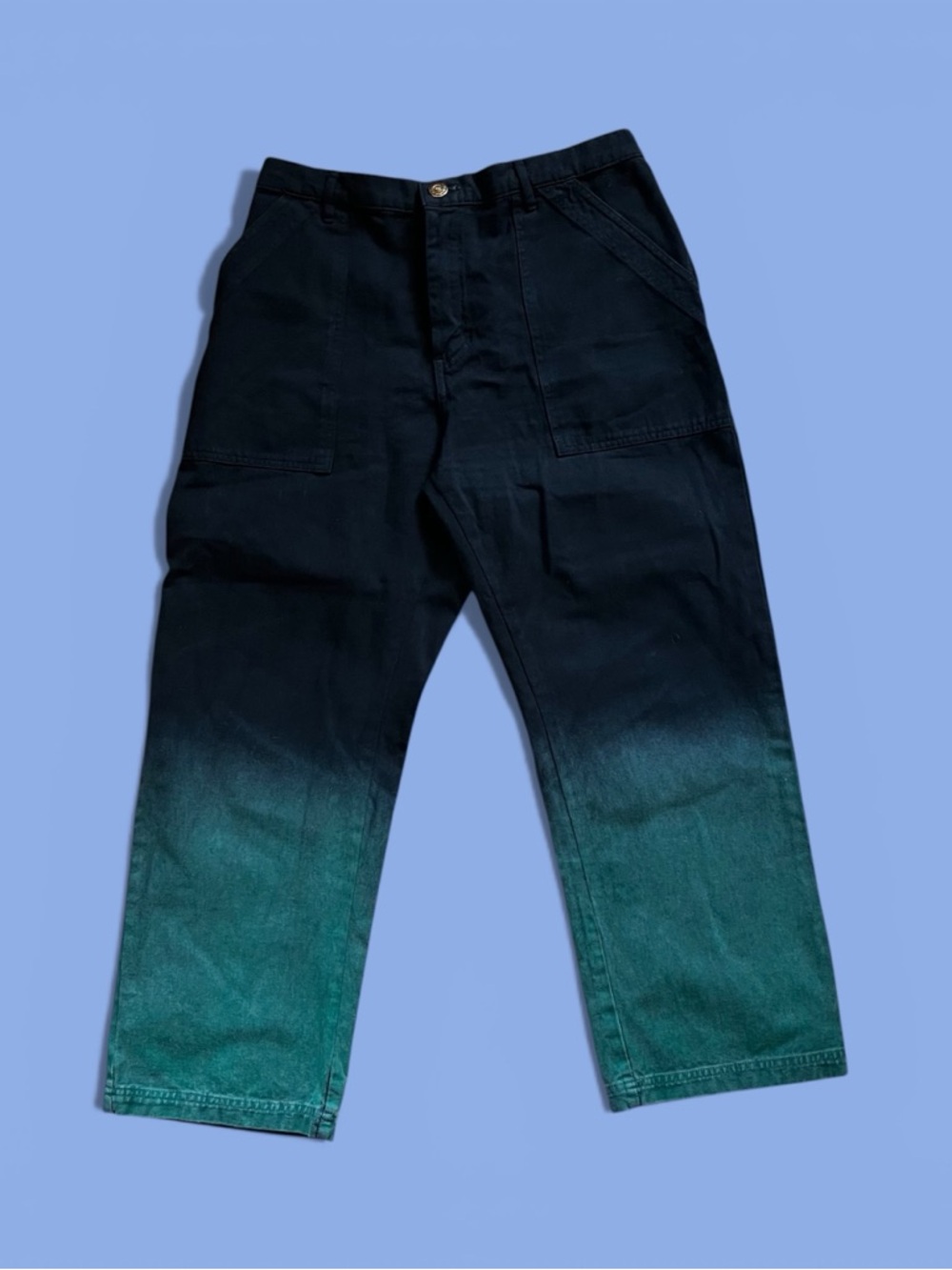 Big Bud Press Hand Dyed Black Ombre Trousers
